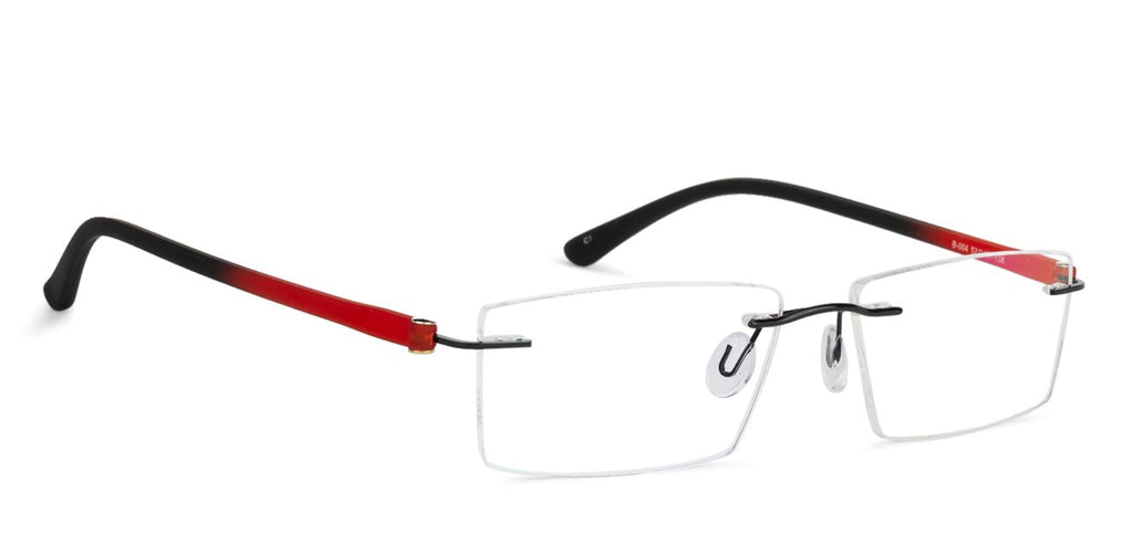 Rimless Eyeglasses-Frame Rectangle--EG