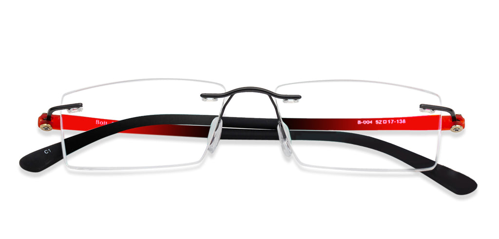 Rimless Eyeglasses-Frame Rectangle--EG