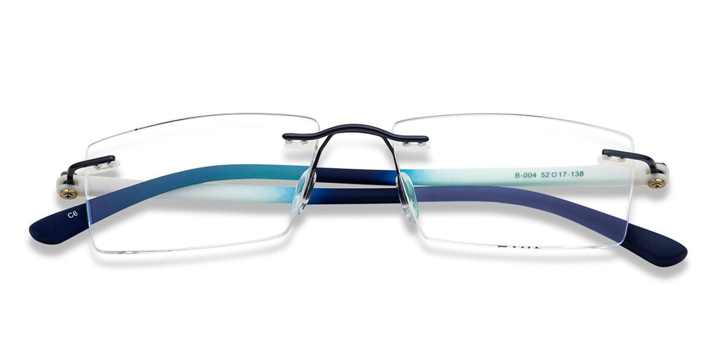Rimless Eyeglasses-Frame Rectangle--EG