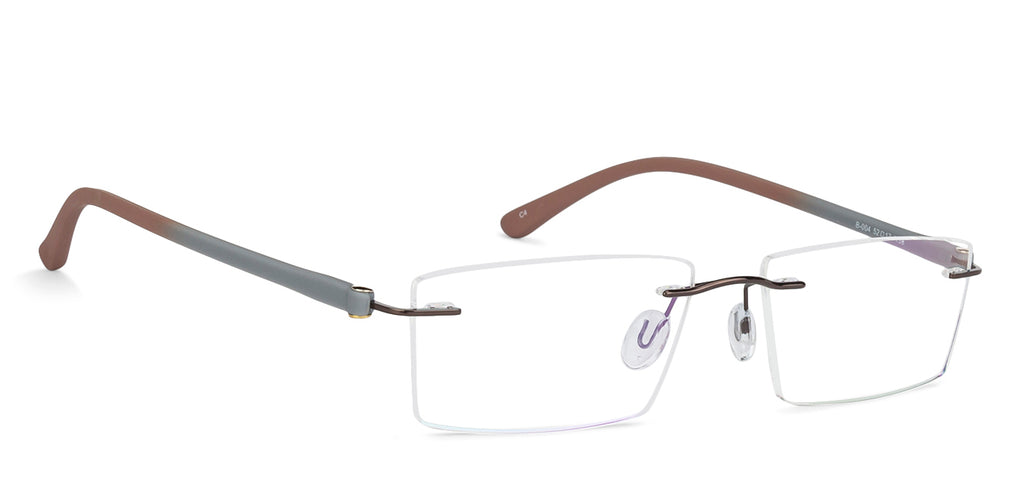 Rimless Eyeglasses-Frame Rectangle--EG