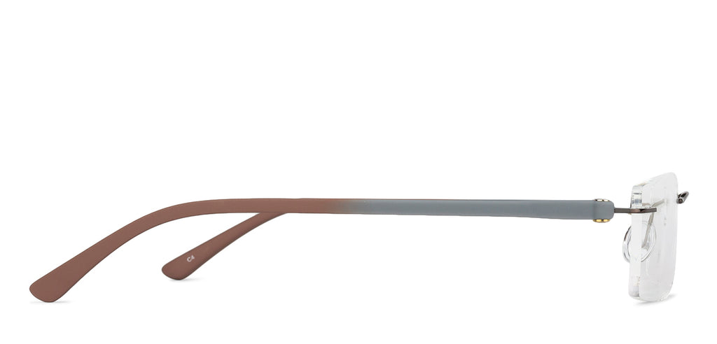 Rimless Eyeglasses-Frame Rectangle--EG