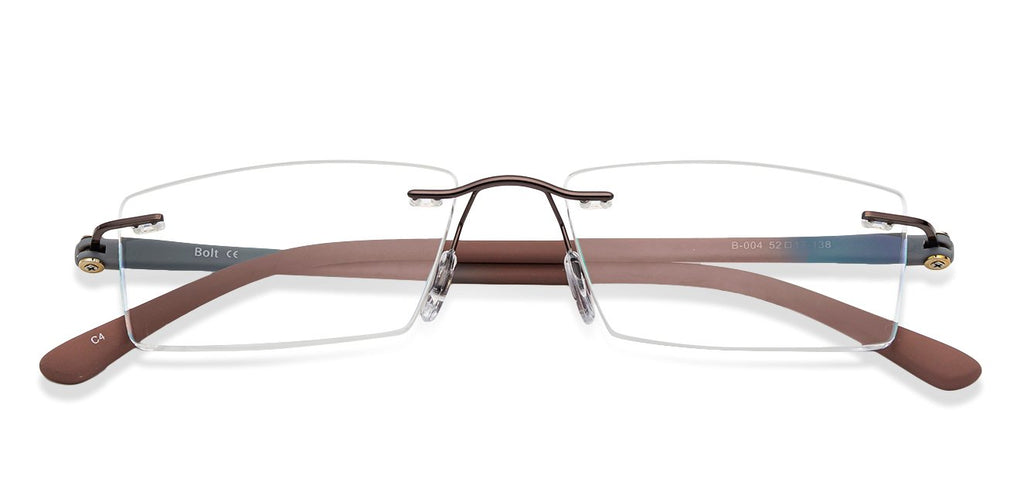 Rimless Eyeglasses-Frame Rectangle--EG
