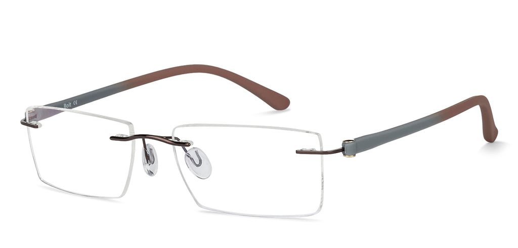 Rimless Eyeglasses-Frame Rectangle--EG