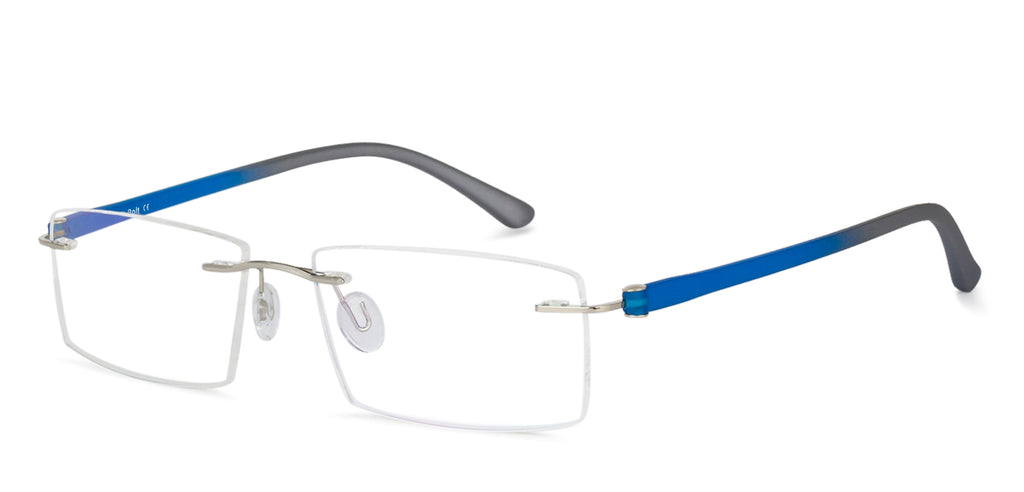 Rimless Eyeglasses-Frame Rectangle--EG