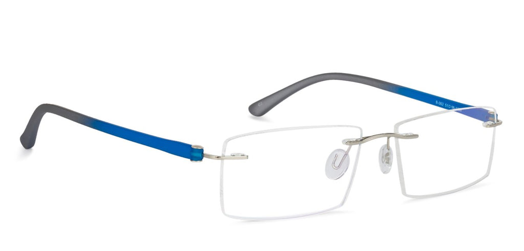 Rimless Eyeglasses-Frame Rectangle--EG