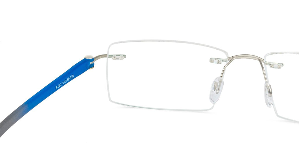 Rimless Eyeglasses-Frame Rectangle--EG