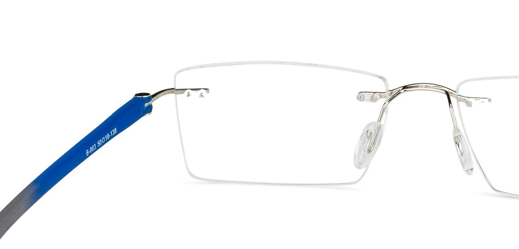 Rimless Eyeglasses-Frame Rectangle--EG