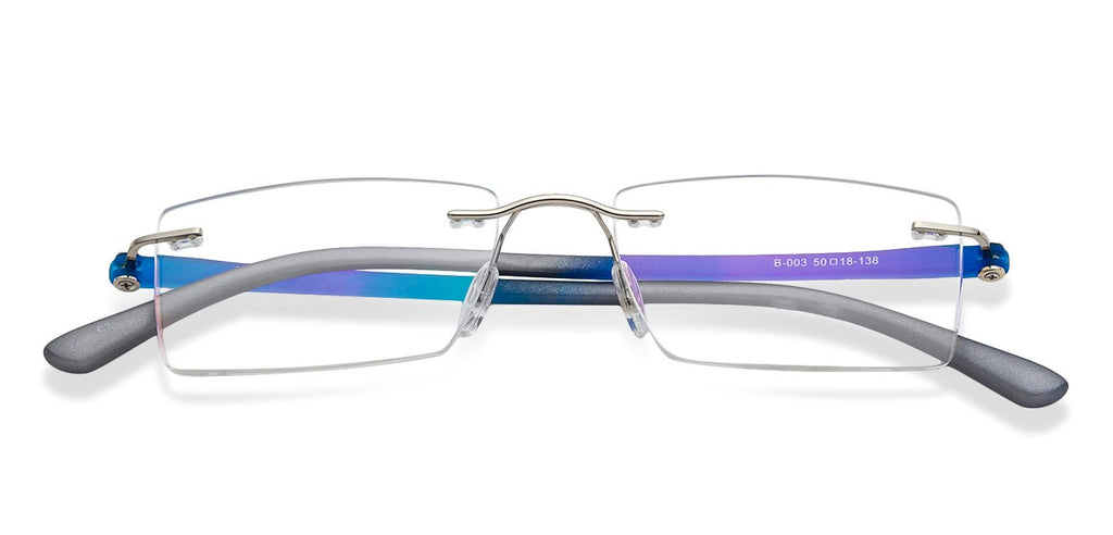 Rimless Eyeglasses-Frame Rectangle--EG