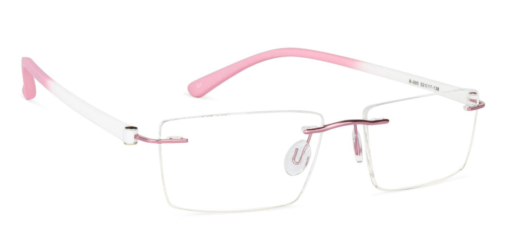 Rimless Eyeglasses-Frame Rectangle--EG
