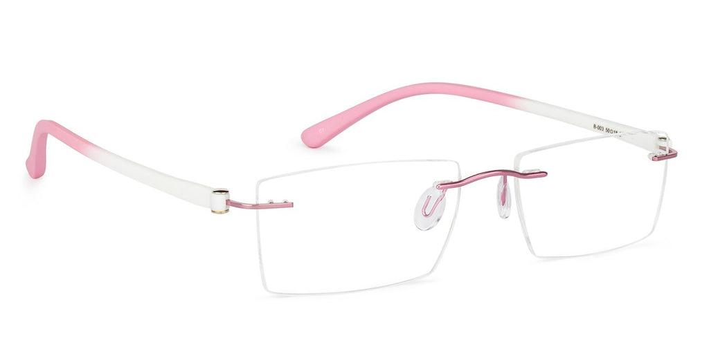 Rimless Eyeglasses-Frame Rectangle--EG