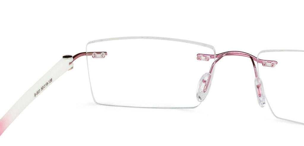 Rimless Eyeglasses-Frame Rectangle--EG