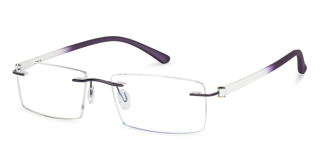 Rimless Eyeglasses-Frame Rectangle--EG