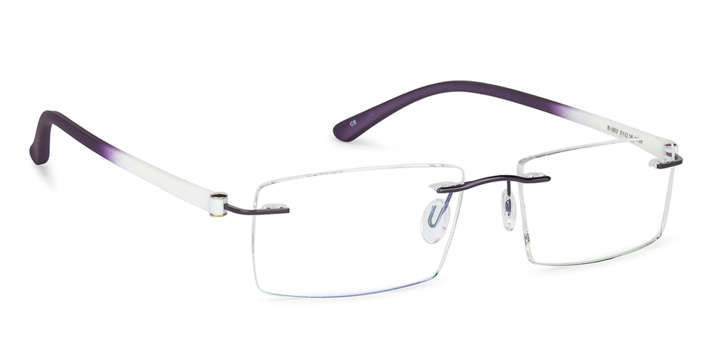 Rimless Eyeglasses-Frame Rectangle--EG
