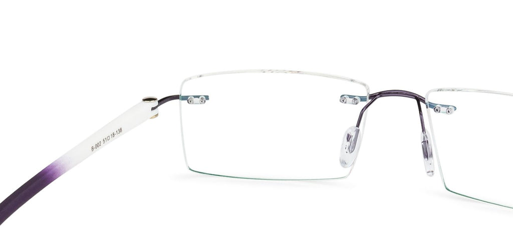 Rimless Eyeglasses-Frame Rectangle--EG