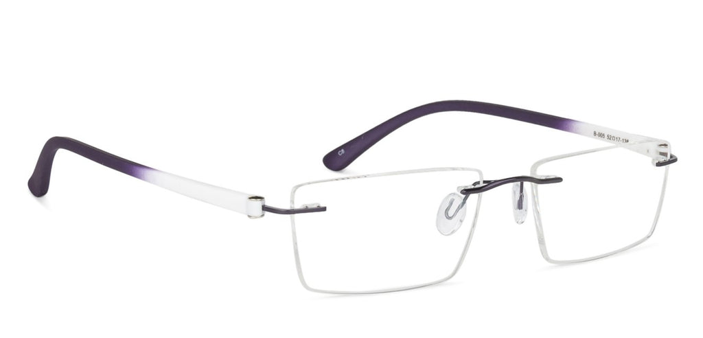 Rimless Eyeglasses-Frame Rectangle--EG