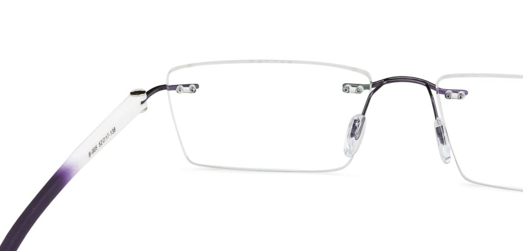 Rimless Eyeglasses-Frame Rectangle--EG