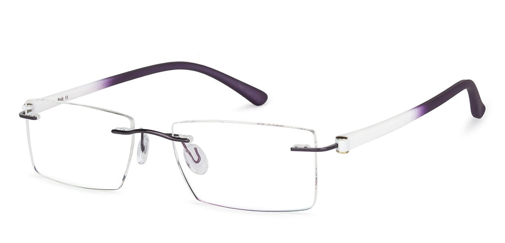 Rimless Eyeglasses-Frame Rectangle--EG