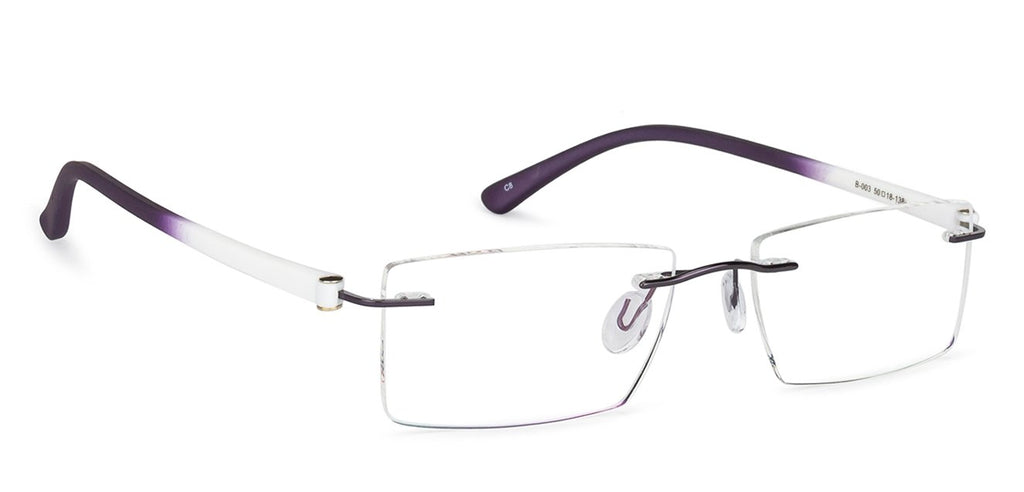 Rimless Eyeglasses-Frame Rectangle--EG