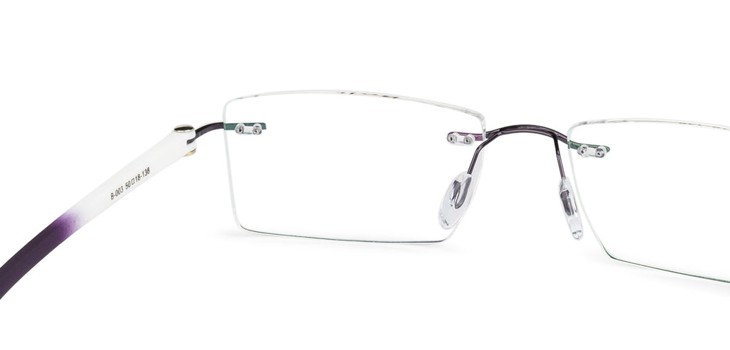 Rimless Eyeglasses-Frame Rectangle--EG