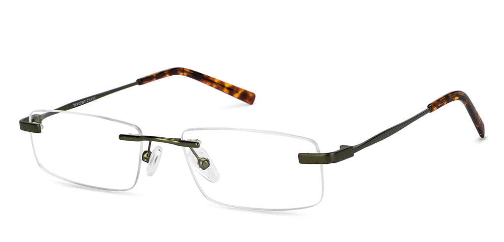 Rimless Eyeglasses-Frame Rectangle--EG