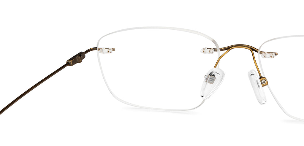 Rimless Eyeglasses-Frame Rectangle--EG