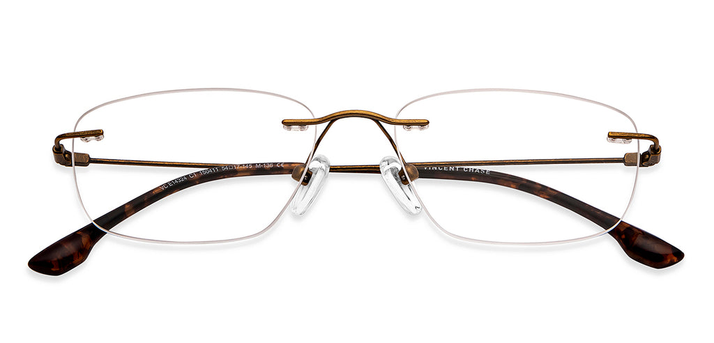 Rimless Eyeglasses-Frame Rectangle--EG