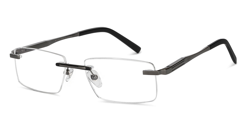 Rimless Eyeglasses-Frame Rectangle--EG