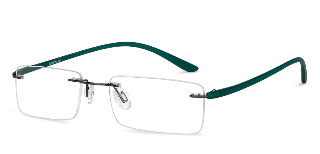 Rimless Eyeglasses-Frame Rectangle--EG