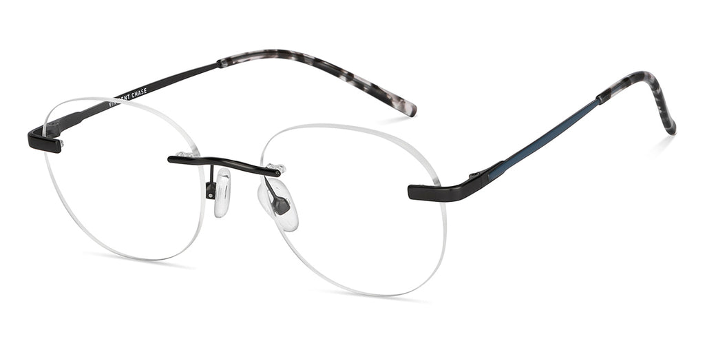 Rimless Eyeglasses-Frame Round--EG