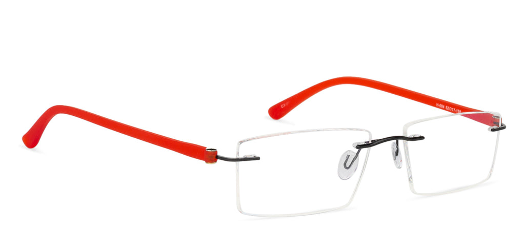 Rimless Eyeglasses-Frame Rectangle--EG