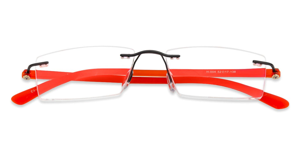 Rimless Eyeglasses-Frame Rectangle--EG