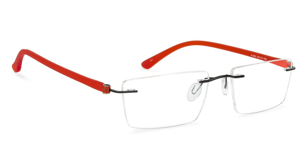 Rimless Eyeglasses-Frame Rectangle--EG