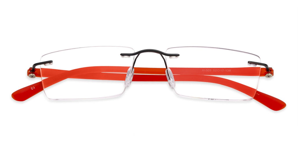 Rimless Eyeglasses-Frame Rectangle--EG