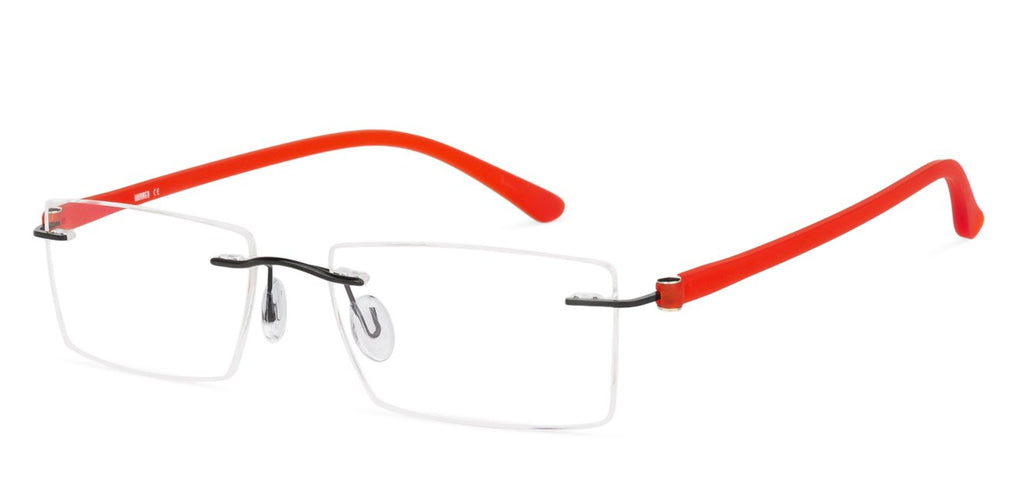 Rimless Eyeglasses-Frame Rectangle--EG