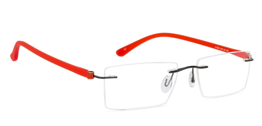 Rimless Eyeglasses-Frame Rectangle--EG