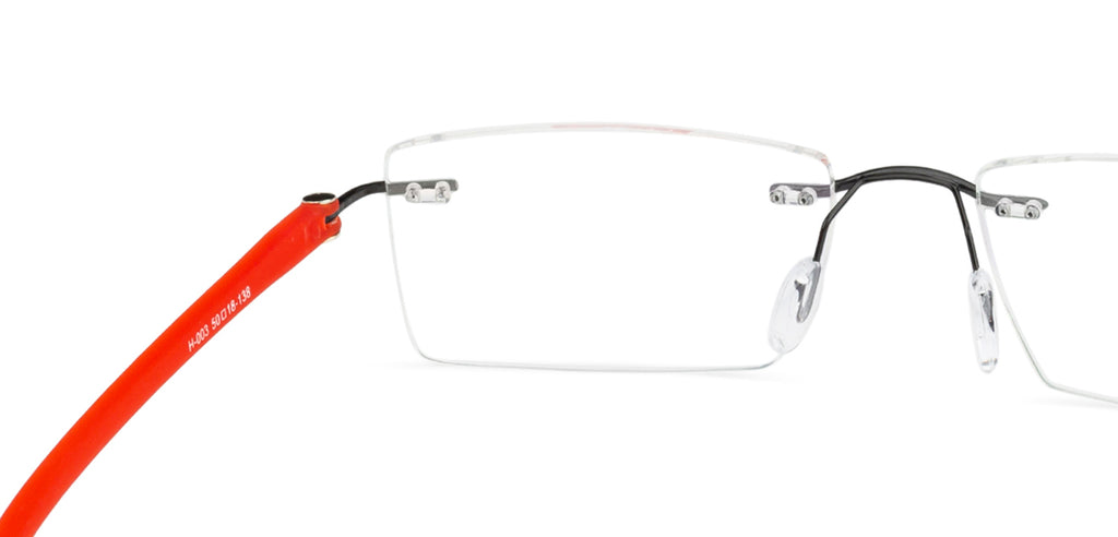 Rimless Eyeglasses-Frame Rectangle--EG