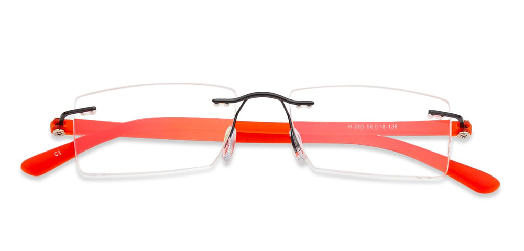Rimless Eyeglasses-Frame Rectangle--EG