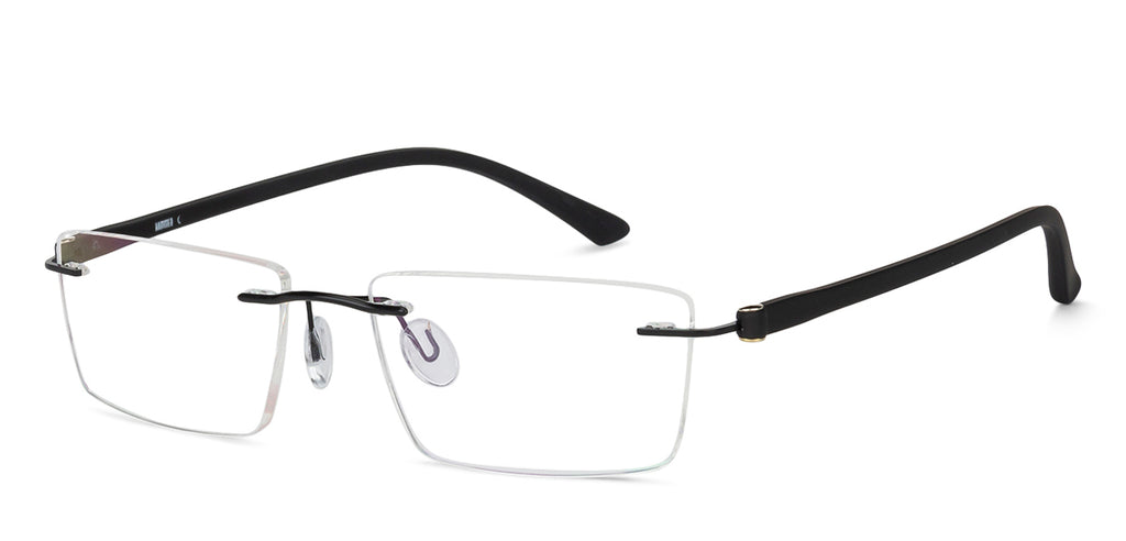 Rimless Eyeglasses-Frame Rectangle--EG