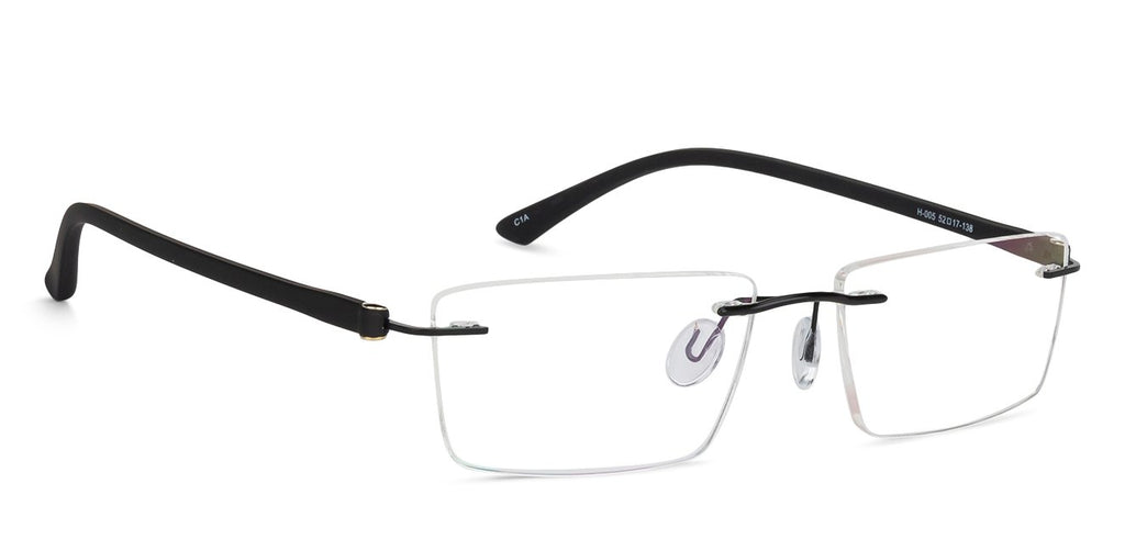 Rimless Eyeglasses-Frame Rectangle--EG