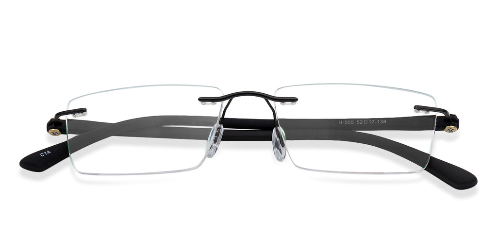 Rimless Eyeglasses-Frame Rectangle--EG