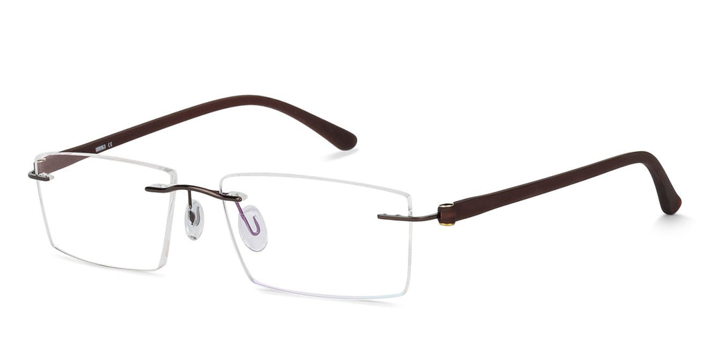 Rimless Eyeglasses-Frame Rectangle--EG