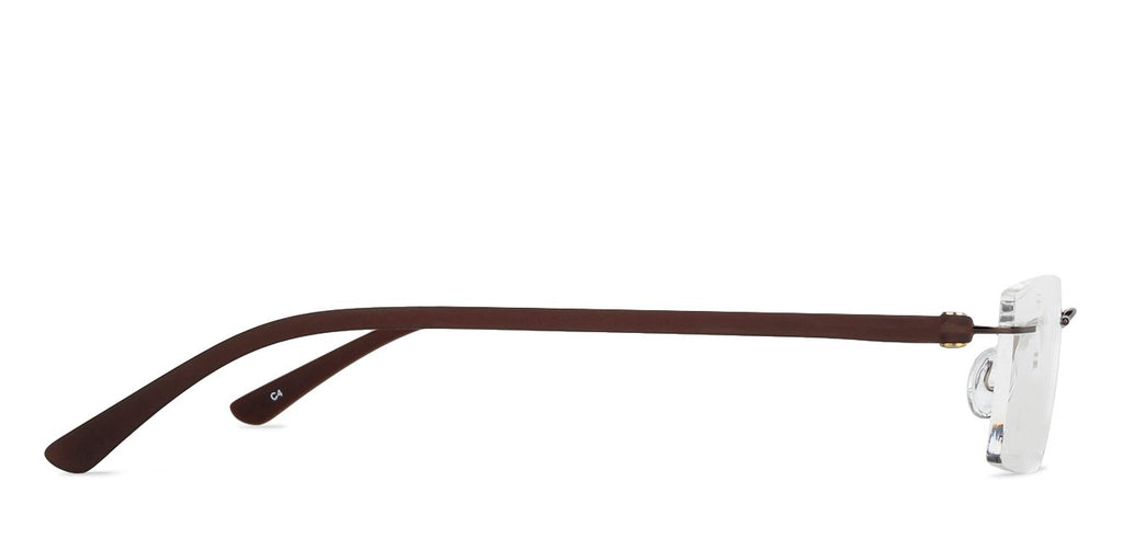 Rimless Eyeglasses-Frame Rectangle--EG
