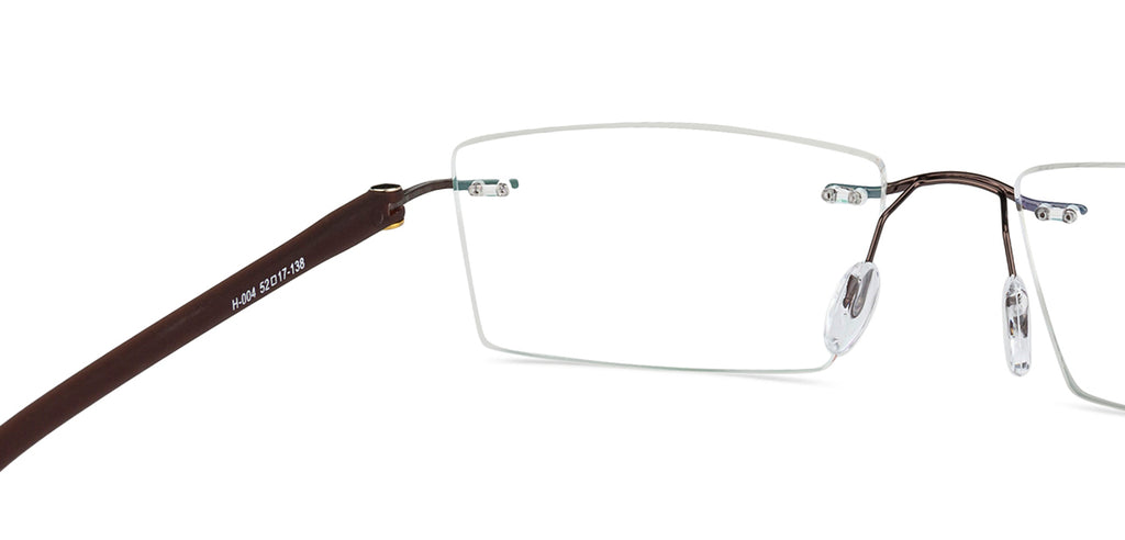 Rimless Eyeglasses-Frame Rectangle--EG