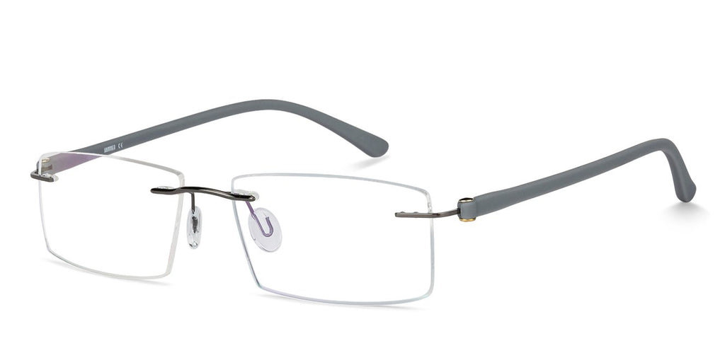 Rimless Eyeglasses-Frame Rectangle--EG