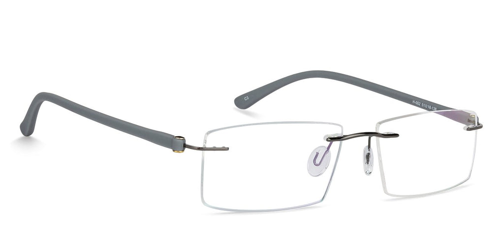 Rimless Eyeglasses-Frame Rectangle--EG