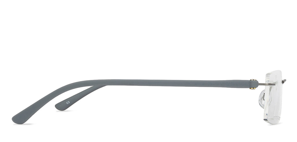 Rimless Eyeglasses-Frame Rectangle--EG