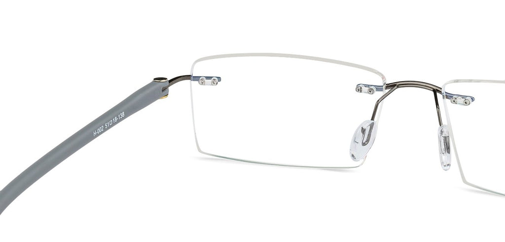 Rimless Eyeglasses-Frame Rectangle--EG