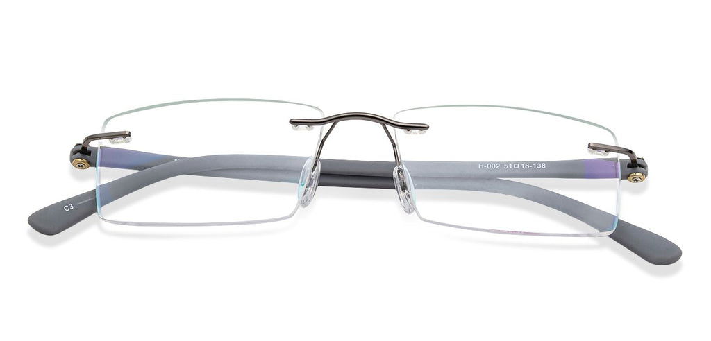 Rimless Eyeglasses-Frame Rectangle--EG