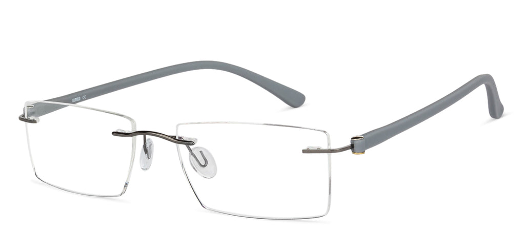 Rimless Eyeglasses-Frame Rectangle--EG