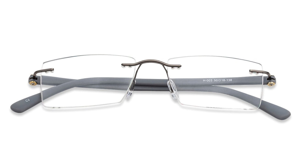 Rimless Eyeglasses-Frame Rectangle--EG